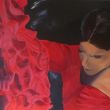 "flamenco deel II", acryl op doek 70x100 cm; prijs op aanvraag.